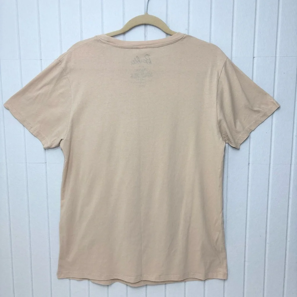 Barbie Rodeo Graphic‎ Solid T-Shirt Flesh Beige Cotton Blend Top Size L - Picture 2 of 6